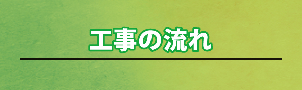 工事の流れ 工事の流れ